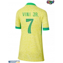 Ženski Nogometni dresi Brazilija Vinicius Junior #7 Domači Copa America 2024 Kratek Rokav